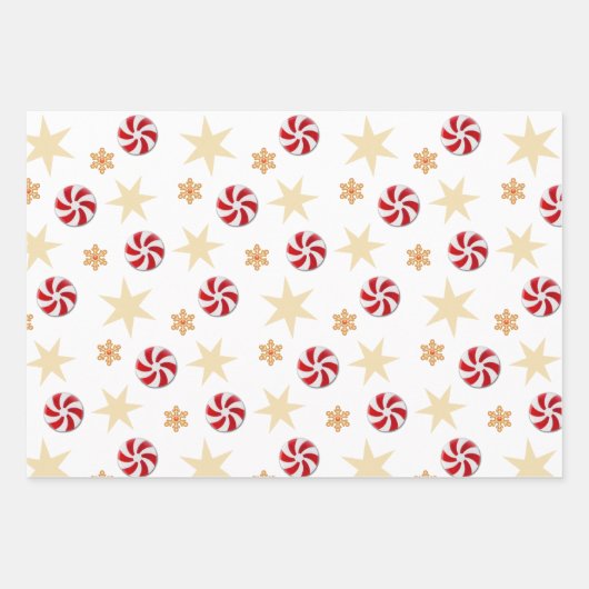 Weihnachten Retro Groovy Rosa, Blau, Grün Geschenkpapier Set (Vorderseite 3)