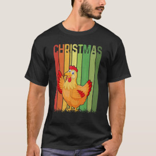 Weihnachten Retro-Huhn Cute Gruppe Matching Xmas H T-Shirt