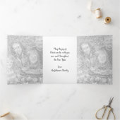 Weihnachten, Retro Jolly Weihnachtsmann Dreifach Gefaltete Urlaubskarte (Innenseite)