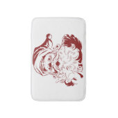 Weihnachten, Retro Jolly Weihnachtsmann in Rot Badematte (Vorderseite Vertikal)