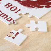 Weihnachten, Retro Jolly Weihnachtsmann in Rot Puzzle (Seite)