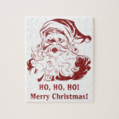 Weihnachten, Retro Jolly Weihnachtsmann in Rot Puzzle (Vertikal)