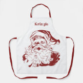 Weihnachten, Retro Jolly Weihnachtsmann in Rot Schürze (Vorderseite)