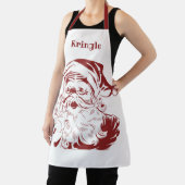 Weihnachten, Retro Jolly Weihnachtsmann in Rot Schürze (InSitu)