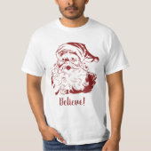 Weihnachten, Retro Jolly Weihnachtsmann in Rot T-Shirt (Vorderseite)
