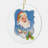 Weihnachten, Retro Jolly Weihnachtsmann Keramik Ornament (Links)
