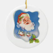 Weihnachten, Retro Jolly Weihnachtsmann Keramik Ornament (Hinten)