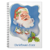Weihnachten, Retro Jolly Weihnachtsmann Notizblock (Vorderseite)