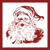 Weihnachten, Retro Jolly Weihnachtsmann, Rot Poster