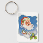 Weihnachten, Retro Jolly Weihnachtsmann Schlüsselanhänger (Vorderseite)