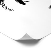 Weihnachten, Retro Jolly Weihnachtsmann, Schwarz Poster (Ecke)