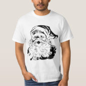 Weihnachten, Retro Jolly Weihnachtsmann, Schwarz T-Shirt (Vorderseite)