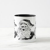 Weihnachten, Retro Jolly Weihnachtsmann, Schwarz Tasse (Zentrum)