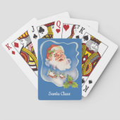 Weihnachten, Retro Jolly Weihnachtsmann Spielkarten (Rückseite)