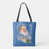 Weihnachten, Retro Jolly Weihnachtsmann Tasche (Rückseite)