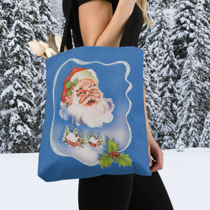 Weihnachten, Retro Jolly Weihnachtsmann Tasche