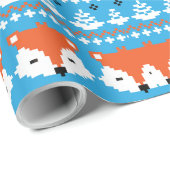Weihnachten Retro Joyful Pattern Weihnachtsgeschen Geschenkpapier (Rolleneckpunkt)