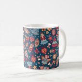 Weihnachten Retro Kaffeetasse (VorderseiteRechts)