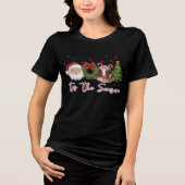 Weihnachten, Retro merken, Funny Christmas Geschen Tri-Blend Shirt (Vorderseite)