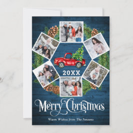 Weihnachten Retro Red Farm LKW Gruß 6 FOTO