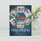 Weihnachten Retro Red Farm LKW Gruß 6 FOTO (Stehend Vorderseite)