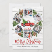 Weihnachten Retro Red Farm LKW Gruß 6 FOTO (Vorderseite)