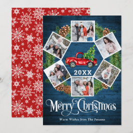 Weihnachten Retro Red Farm LKW Gruß 6 FOTO