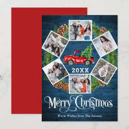 Weihnachten Retro Red Farm LKW Gruß 6 FOTO