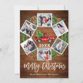 Weihnachten Retro Red Farm LKW Gruß 6 FOTO