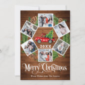 Weihnachten Retro Red Farm LKW Gruß 6 FOTO (Vorderseite)