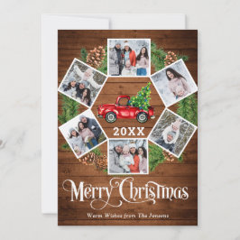 Weihnachten Retro Red Farm LKW Gruß 6 FOTO