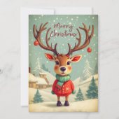 Weihnachten Retro Rentier im Südtessin (Vorderseite)