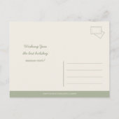 Weihnachten Retro Santa und Elch Schlitten CC1248 Postkarte (Rückseite)