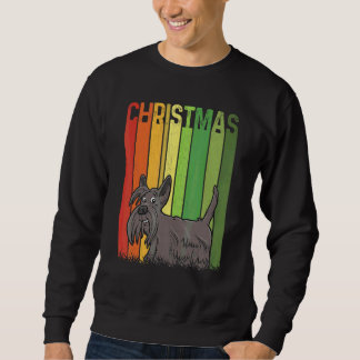 Weihnachten Retro Scottish Terrier Hund Gruppe Zus Sweatshirt
