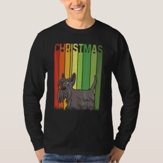 Weihnachten Retro Scottish Terrier Hund Gruppe Zus T-Shirt