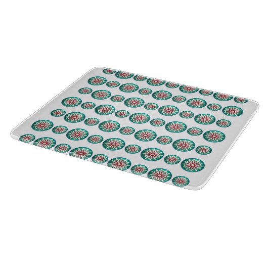 Weihnachten Retro Stil Glas Küche Schneidebrett (Ecke)