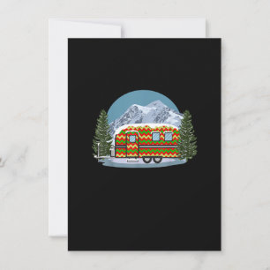 Weihnachten Retro Vintagen Urlaub Rv Camper Fu Einladung