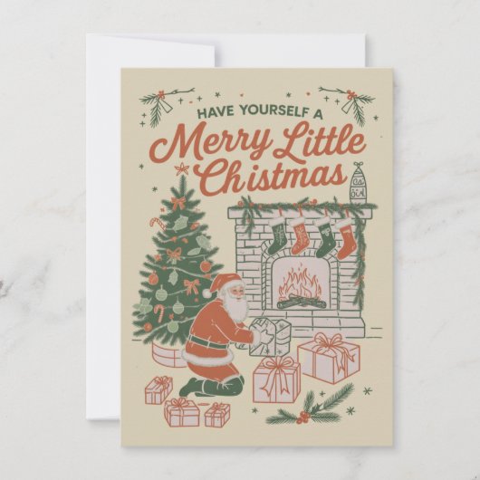 Weihnachten Retro Weihnachtsmann Geschenke Feierta (Vorderseite)