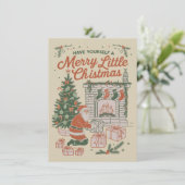 Weihnachten Retro Weihnachtsmann Geschenke Feierta (Stehend Vorderseite)