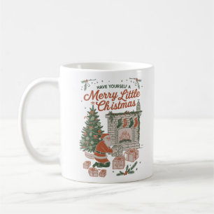 Weihnachten Retro Weihnachtsmann Geschenke Feierta Kaffeetasse