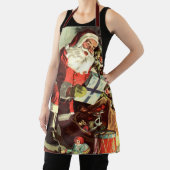 Weihnachten, Retro Weihnachtsmann mit Geschenken Schürze (InSitu)