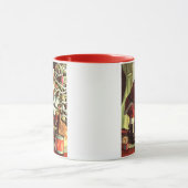 Weihnachten, Retro Weihnachtsmann mit Geschenken Tasse (Zentrum)