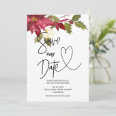 Weihnachten Rette unsere Winterhochzeit Einladung (Stehend Vorderseite)