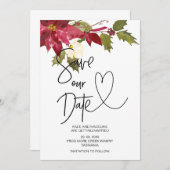 Weihnachten Rette unsere Winterhochzeit Einladung (Vorne/Hinten)