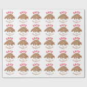 Weihnachten Rettete den Pangolin-Slogan Geschenkpapier (Flach)