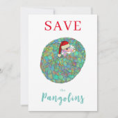 Weihnachten Rettete die Pangolins Slogan Personali (Vorderseite)