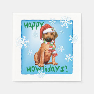 Weihnachten Rhodesian Ridgeback Napkins Serviette