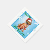 Weihnachten Rhodesian Ridgeback Napkins Serviette (Ecke)