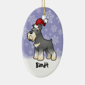 Weihnachten riesig/Standard/Zwergschnauzer Keramik Ornament (Rechts)