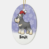 Weihnachten riesig/Standard/Zwergschnauzer Keramik Ornament (Links)